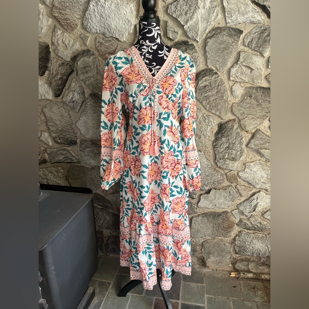 NWT SunnSpirit Floral Print Maxi Dress M